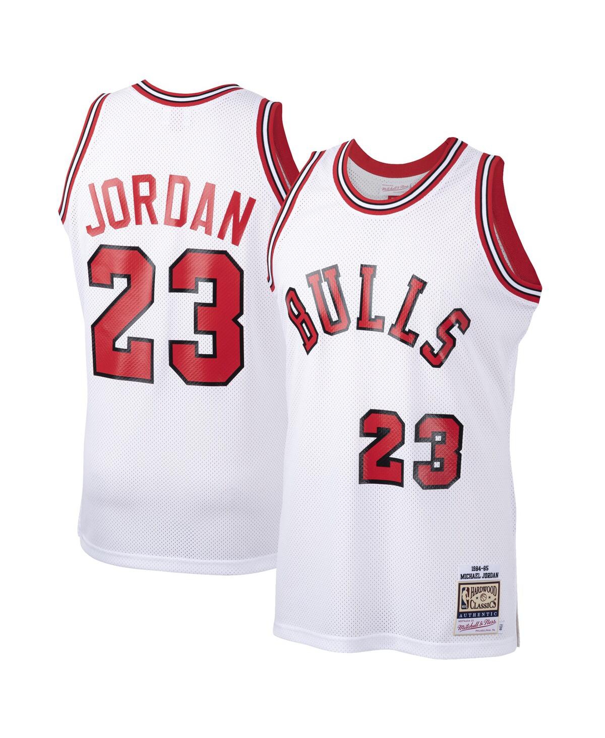 Men's Mitchell & Ness Michael JordanChicago Bulls 1984-85 Hardwood Classics Rookie Authentic Jersey - White