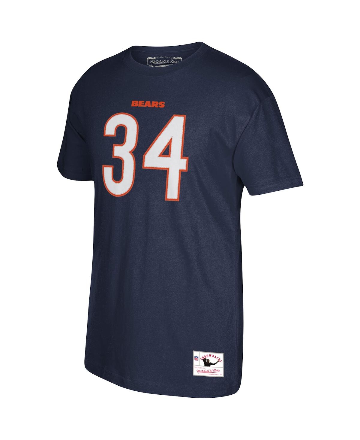 Men's Mitchell & Ness Walter PaytonChicago Bears Retired Player Logo Name and Number T-shirt - Navy