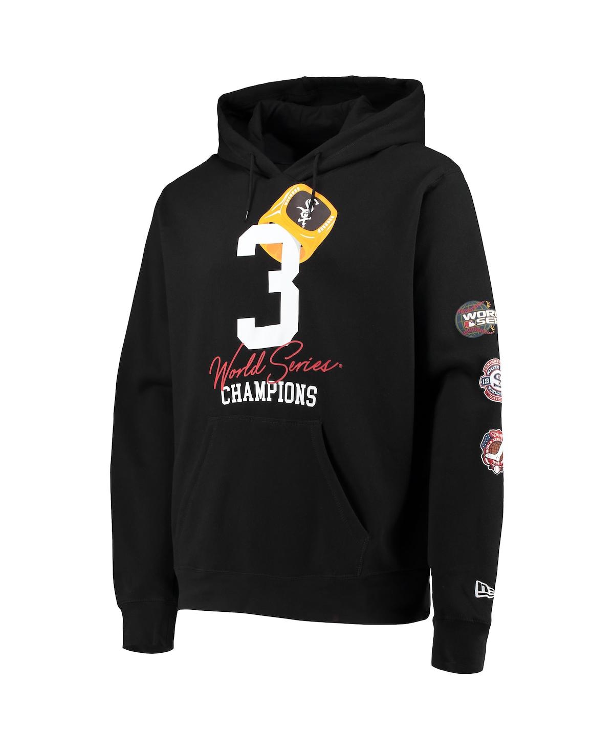 Shop New Era Men's  Black Chicago White Sox Count The Rings Pullover Hoodie