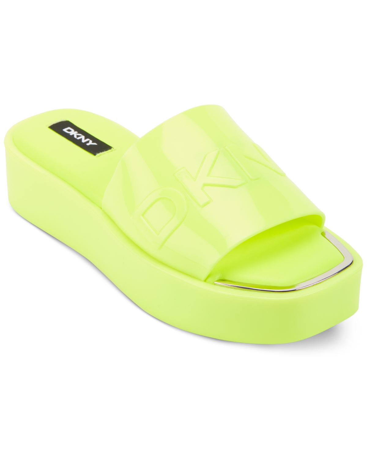 Dkny Laren Platform Slide Sandal In Zest