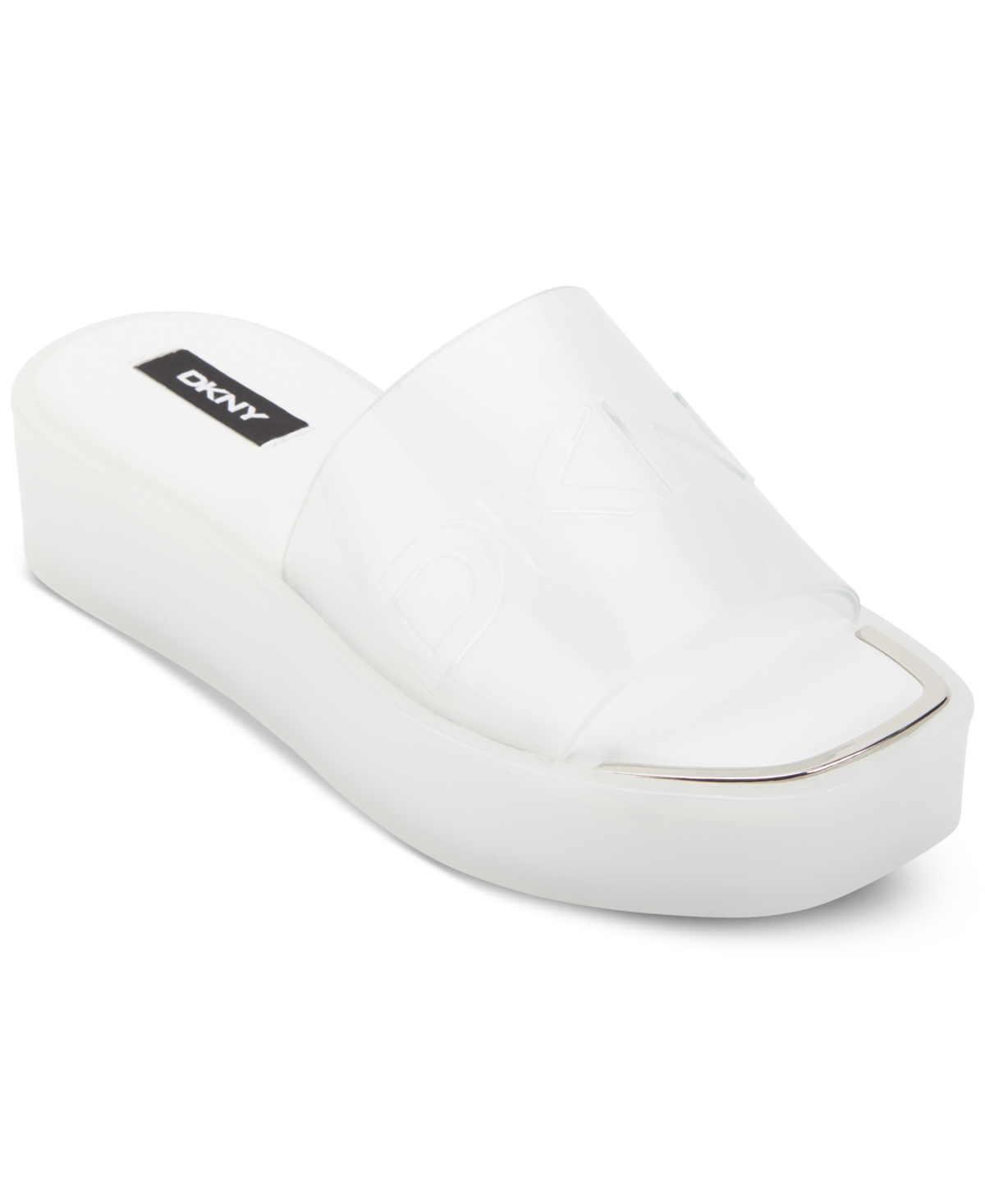 Dkny Laren Platform Slide Sandal In Clear