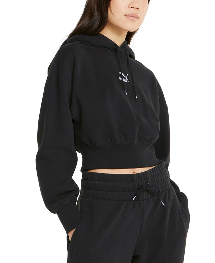 Puma Women's Classics Cropped Logo Hoodie & Reviews - Activewear - All -  Macy's