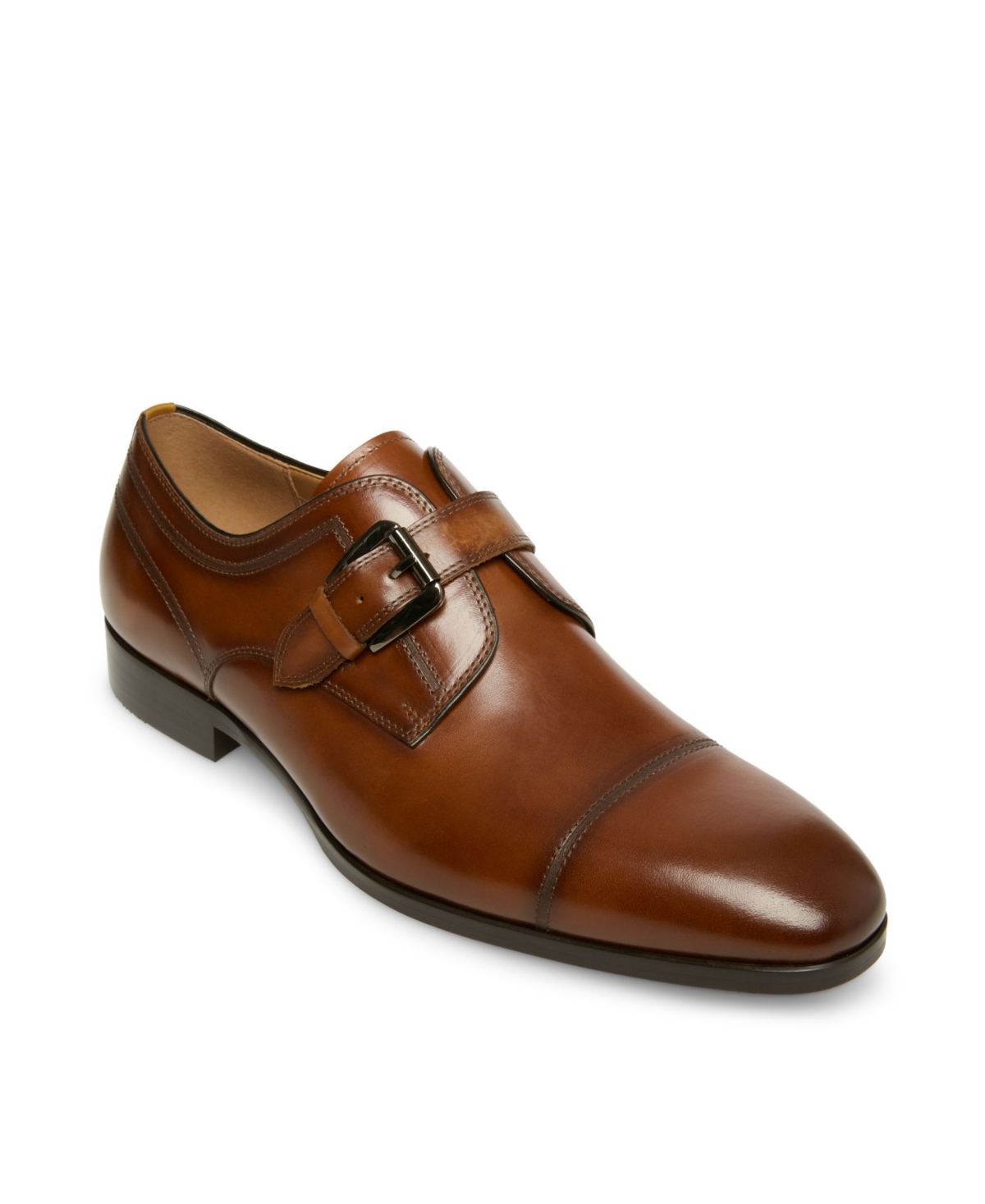 Shop Steve Madden Men's Covet Loafer Shoes In Cognac Leather