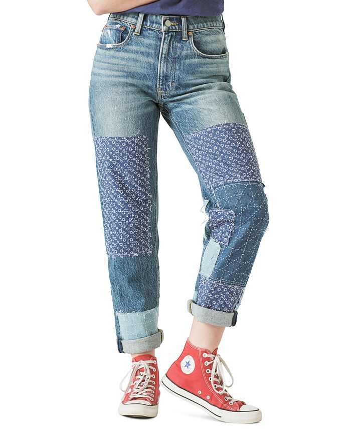 Lucky Brand Print-Patch Roll-Cuff Jeans - Macy's