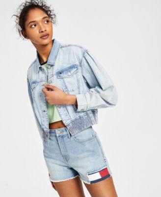 denim jacket balloon sleeve