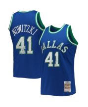 Men's Mitchell & Ness Dirk Nowitzki Blue Dallas Mavericks Big & Tall  1998/99 Hardwood Classics Swingman Jersey