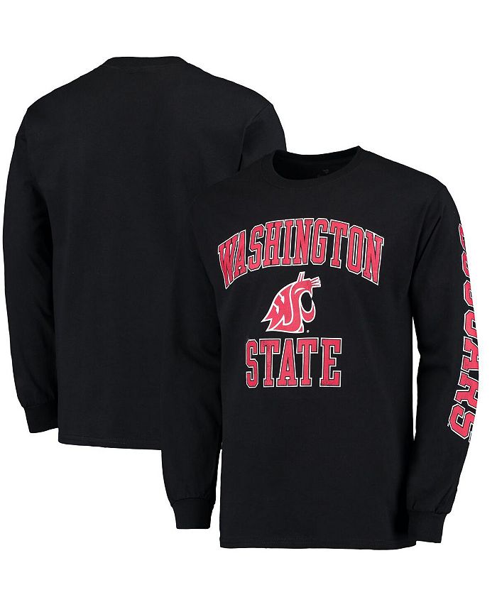 Fanatics Men's Black Washington State Cougars Distressed Arch Over Logo