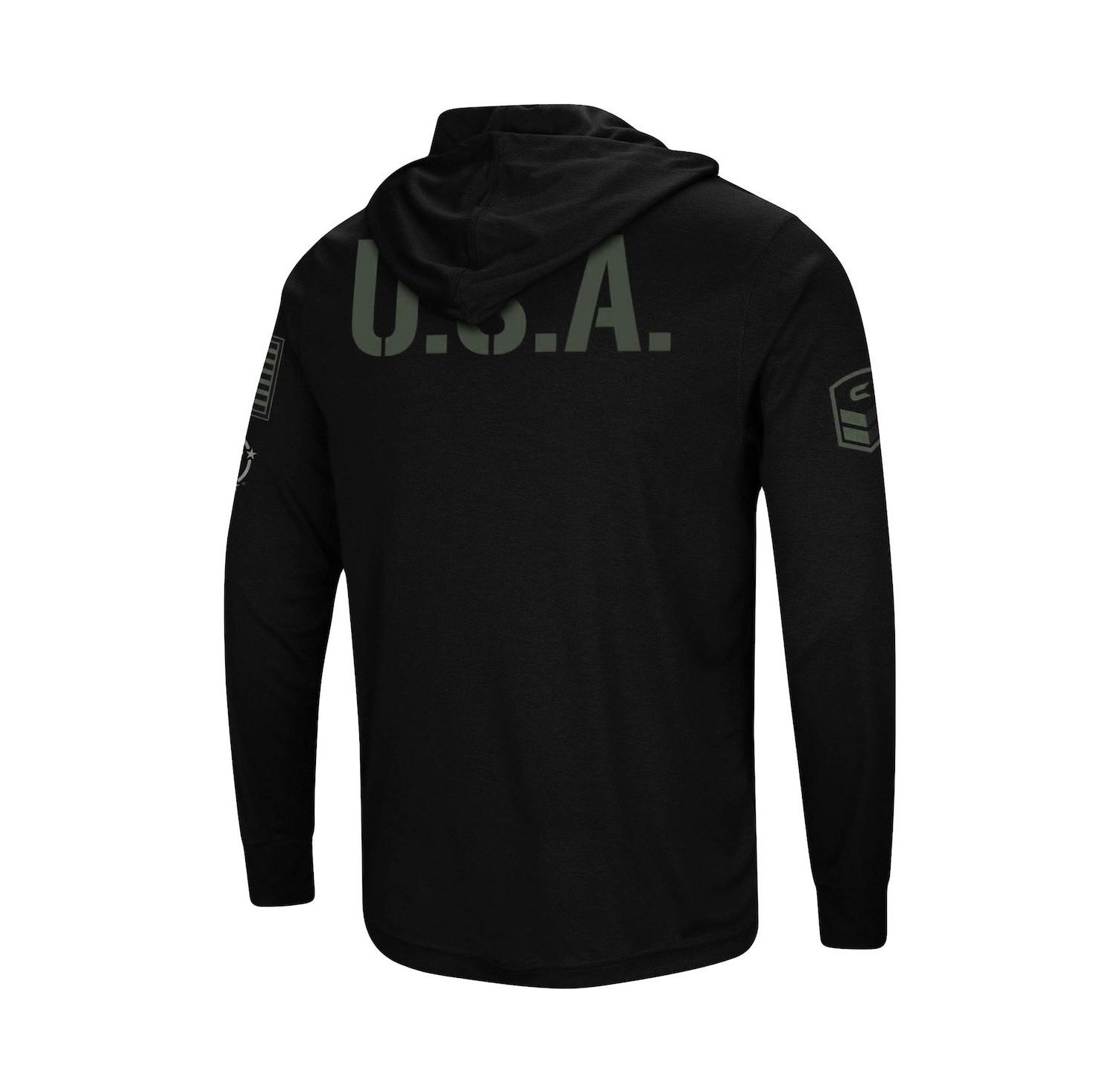 Men's Black NC State Wolfpack OHT Military-Inspired Appreciation Hoodie Long Sleeve T-shirt