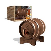 Studio Mercantile Miniature Whiskey Barrel Dispenser and Mini Infuser (Dark Brown)