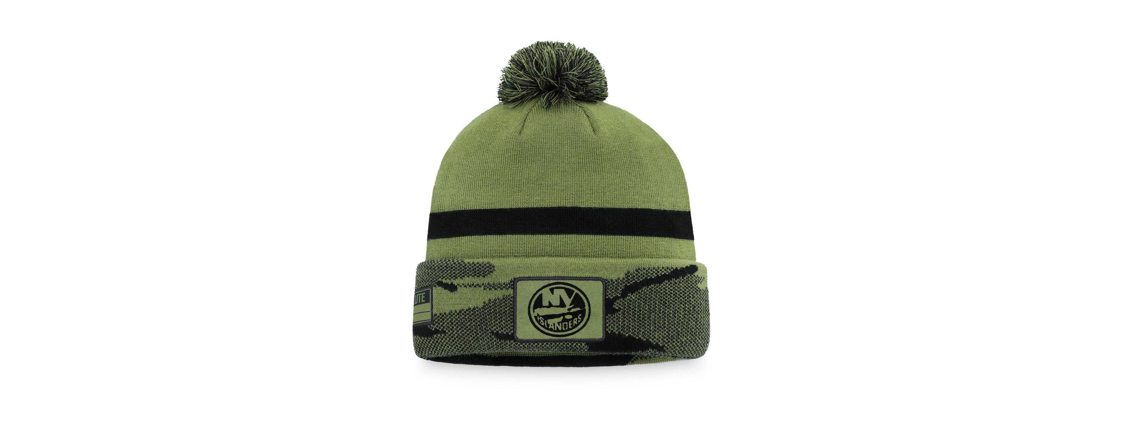 Men's Fanatics Camo New York Islanders Military-Inspired Appreciation Cuffed Knit Hat with Pom