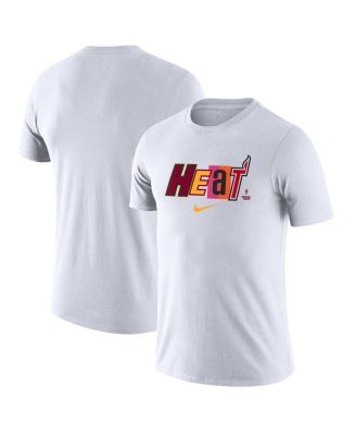 Men's White Miami Heat 2021/22 City Edition Essential Wordmark Collage T-shirt