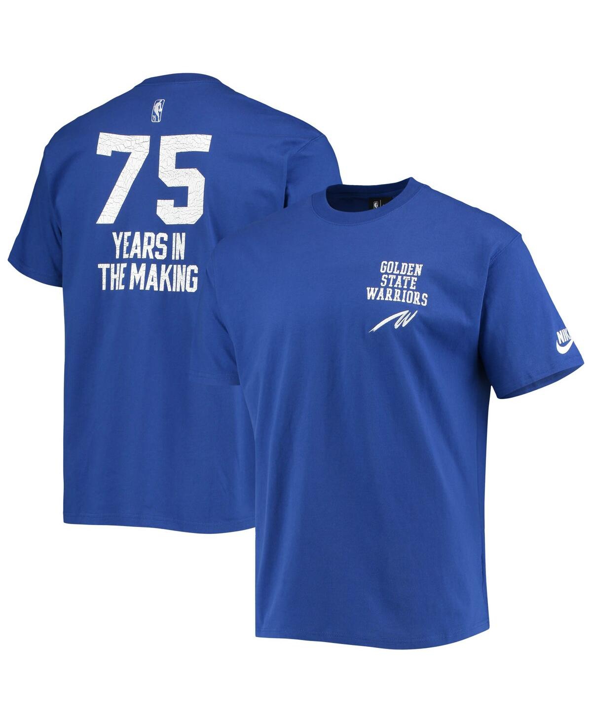 Men's NikeGold State Warriors 2021/22 Classic Edition Warriors Origins Courtside T-shirt - Royal
