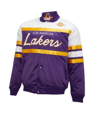 メンズ Mitchell & Ness パープル サテンジャケットLakers Men's Los Angeles Lakers Mitchell & Ness Purple Big & Tall