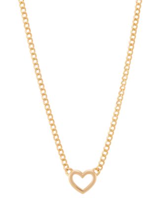 Macy's - Open Heart Pendant Necklace in 10k Gold, 16" + 2" extender