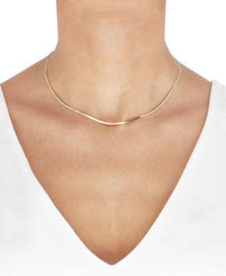 macy's herringbone necklace