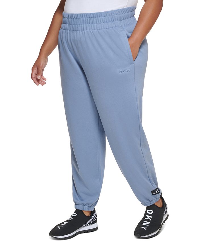 DKNY Jogger Donna Con Tasche A Nastro – Pantaloni Morbidi Everyday – Vita Regolabile, Due Toni