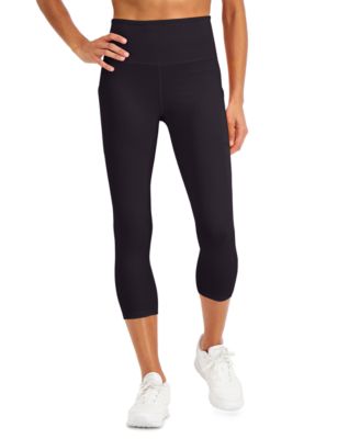 Reebok Womens Highrise Running Compression Athletic Pants, Black, Small
