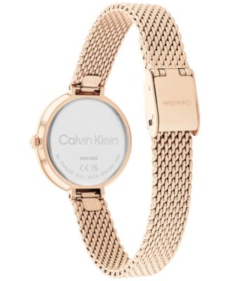 Carnation Gold-Tone Mesh Bracelet Watch 28mm