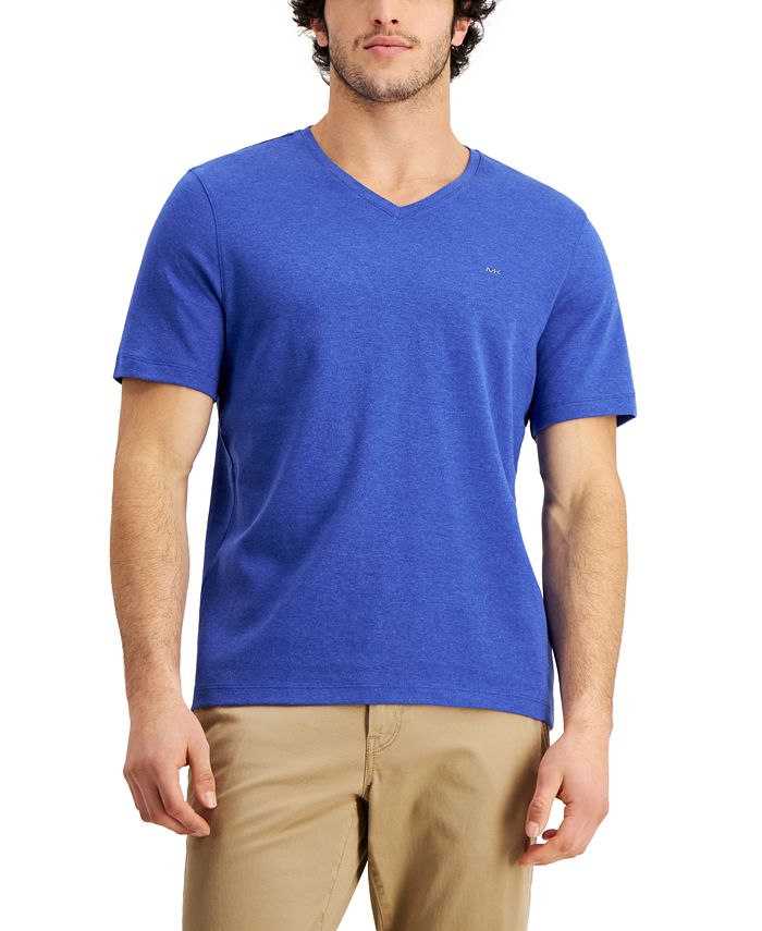 Michael Kors Men's Solid V-Neck T-Shirt - Macy's