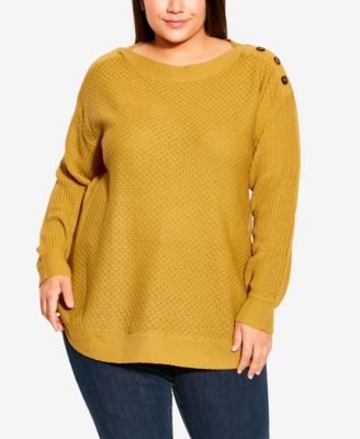 mustard plus size sweater