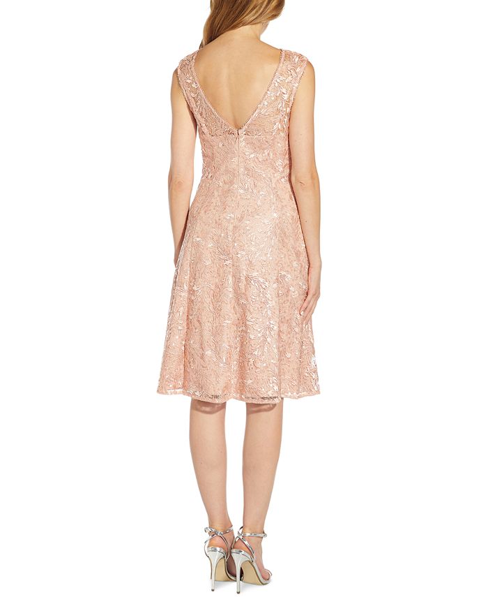 Adrianna Papell Embroidered A-Line Dress & Reviews - Dresses - Women ...