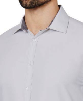Men's Regular Fit Solid Wrinkle Free Performance Dress Shirt