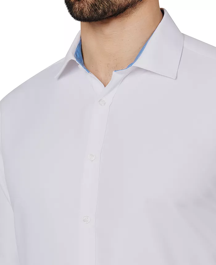 Men's Regular Fit Solid Wrinkle Free Performance Dress Shirt - thumbnail 4