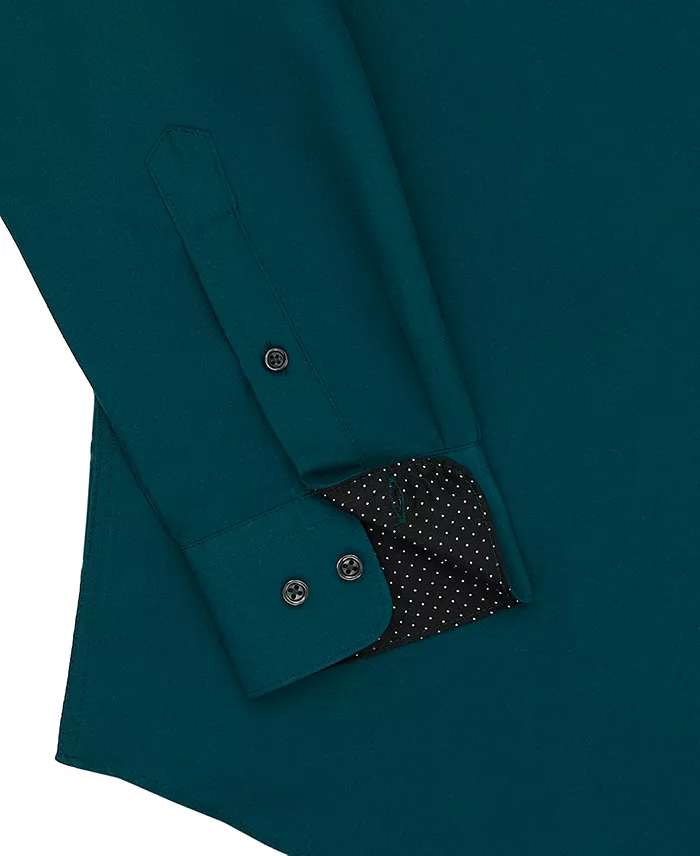 Men's Regular Fit Solid Wrinkle Free Performance Dress Shirt - thumbnail 10