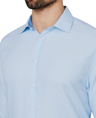 Men's Regular Fit Solid Wrinkle Free Performance Dress Shirt