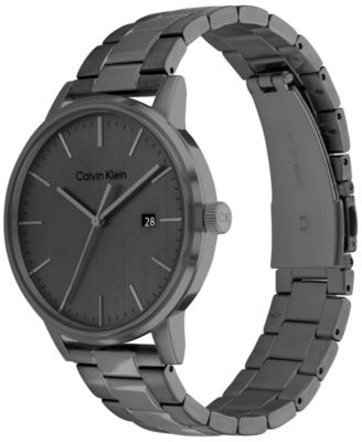 Gray Stainless Steel Bracelet Watch 43mm