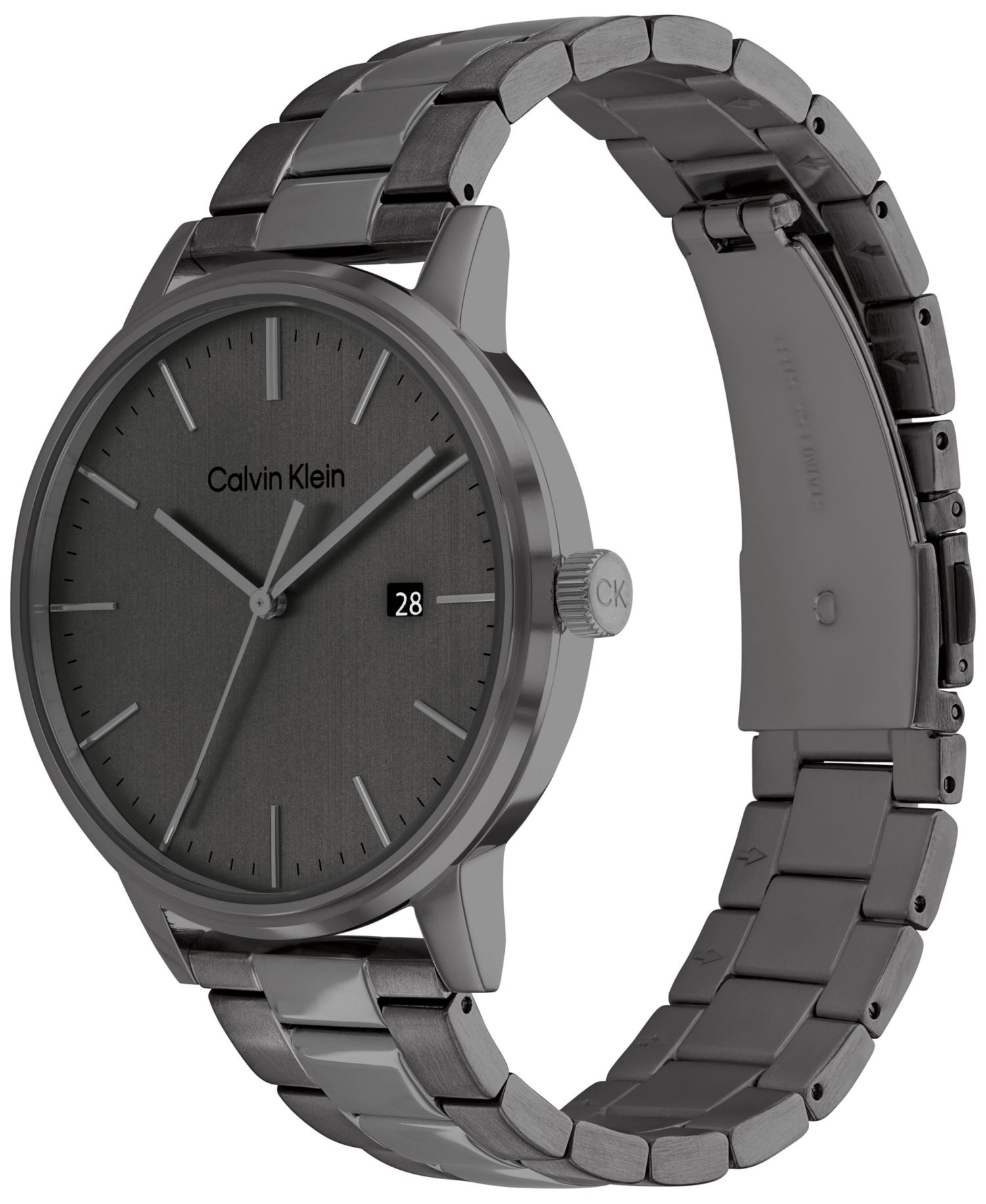 Gray Stainless Steel Bracelet Watch 43mm
