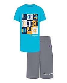 Toddler Boys Waved C Logo Board T-shirt and Shorts, Set of 2