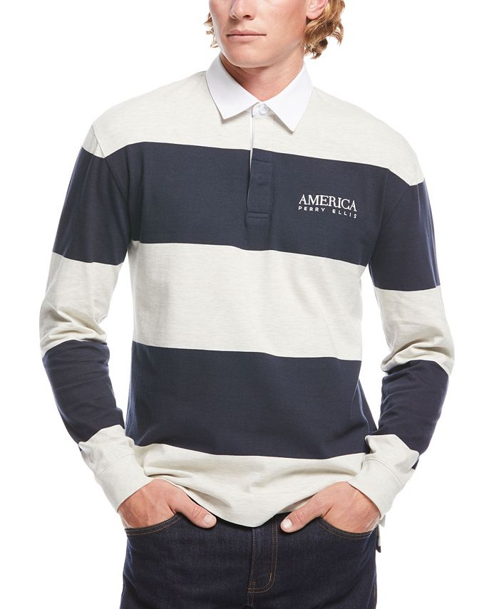 Perry ellis long sleeve polo hot sale