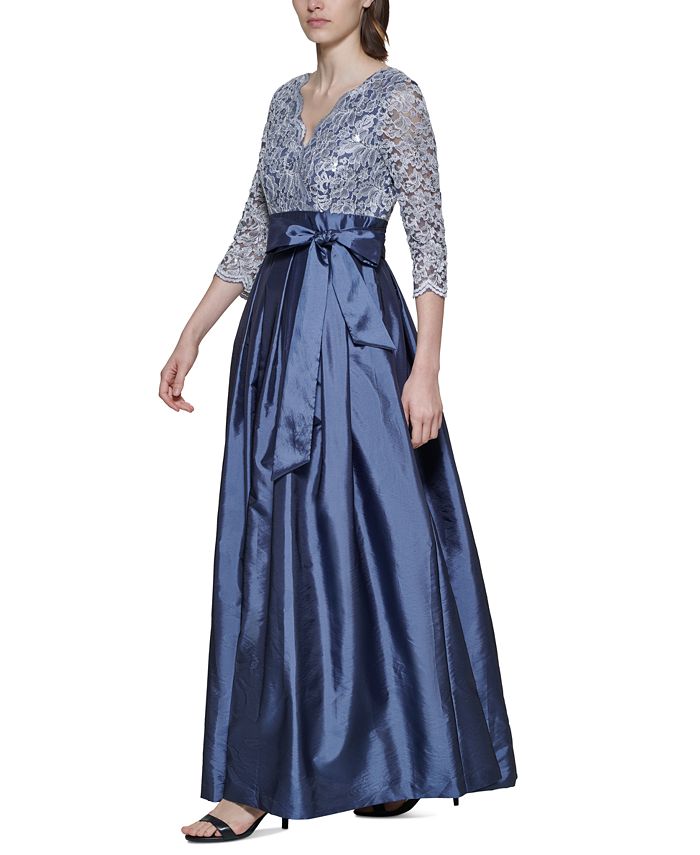 Jessica Howard Lace-Top Gown - Macy's
