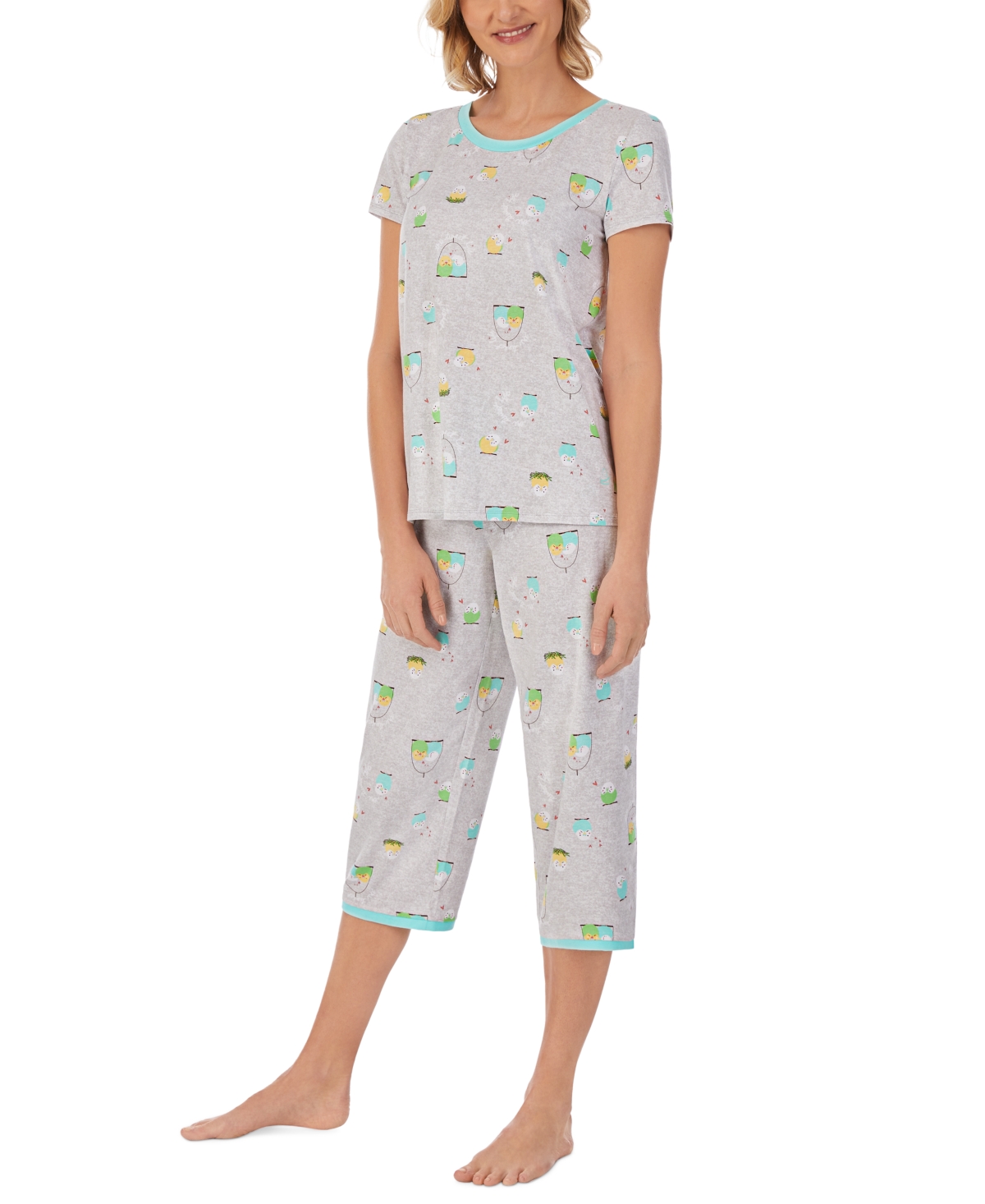 Cuddl Duds Women's Cropped 2-Pc. Mommy & Me Pajama Set