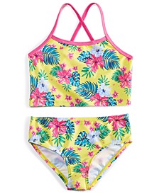 Toddler & Little Girls 2-Pc. Floral-Print Swimsuit 