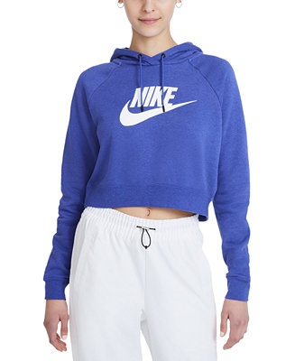 Nike Women's Sportswear Essential Cropped Hoodie - Macy's
