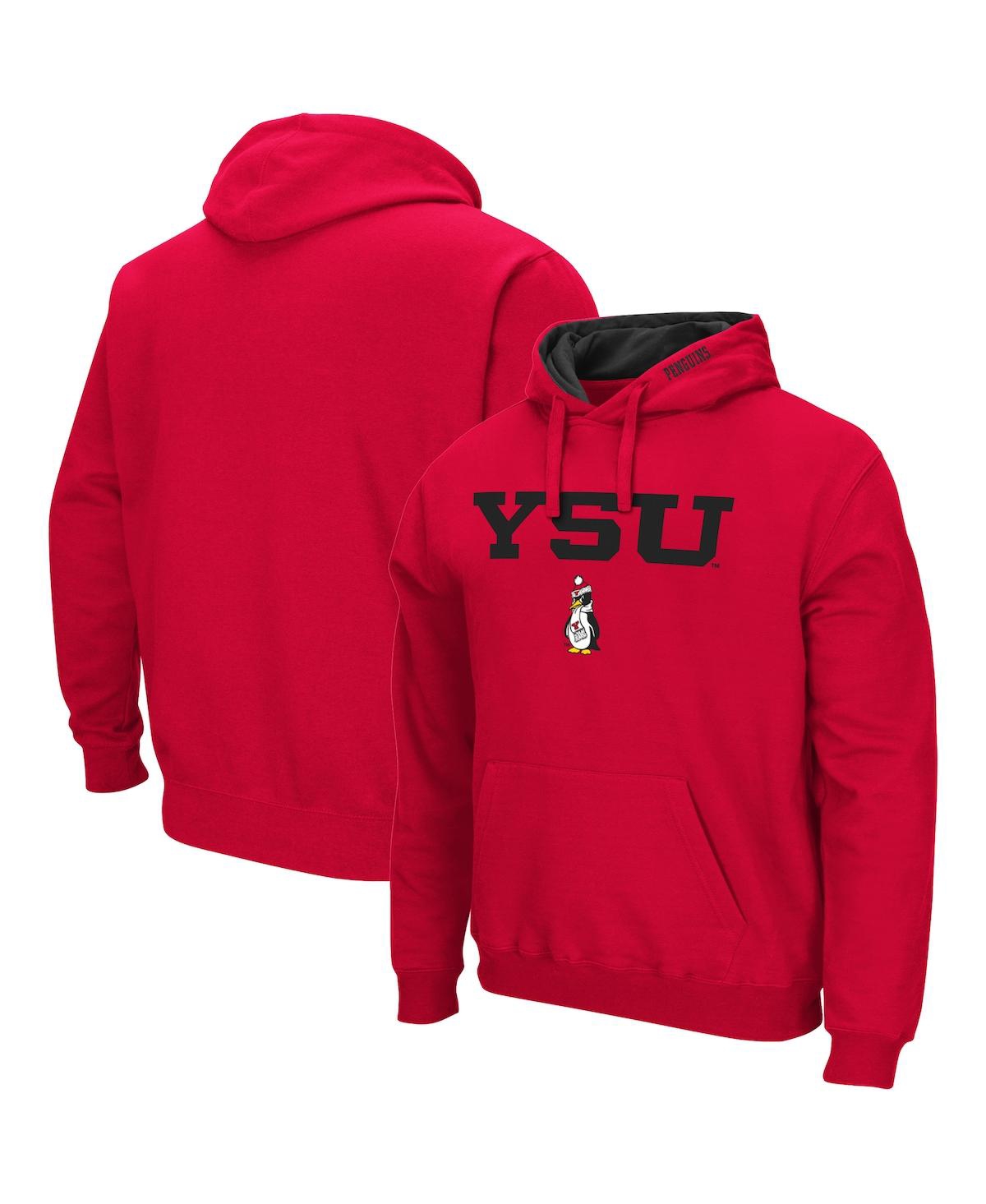 Colosseum Men's  Red Youngstown State Penguins Arch And Logo Pullover Hoodie