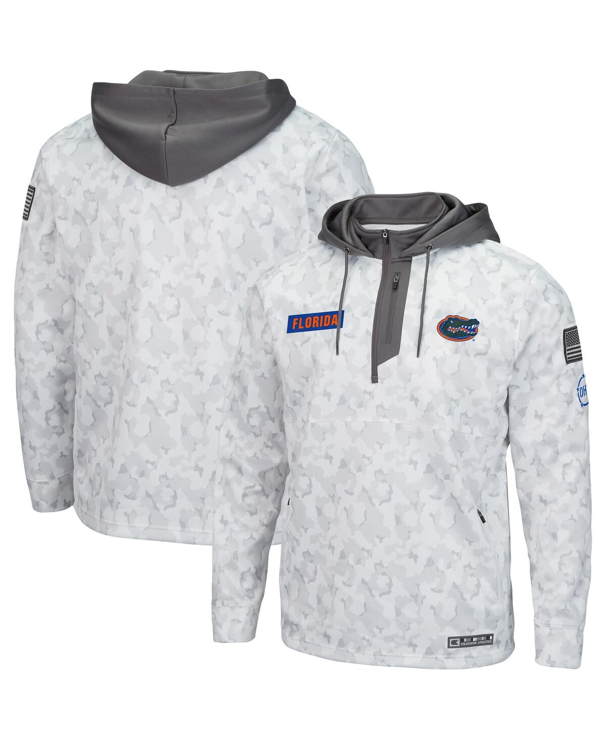Men's Colosseum Arctic Camo Florida Gators Oht Military-Inspired Appreciation Quarter-Zip Hoodie - Arctic Camo