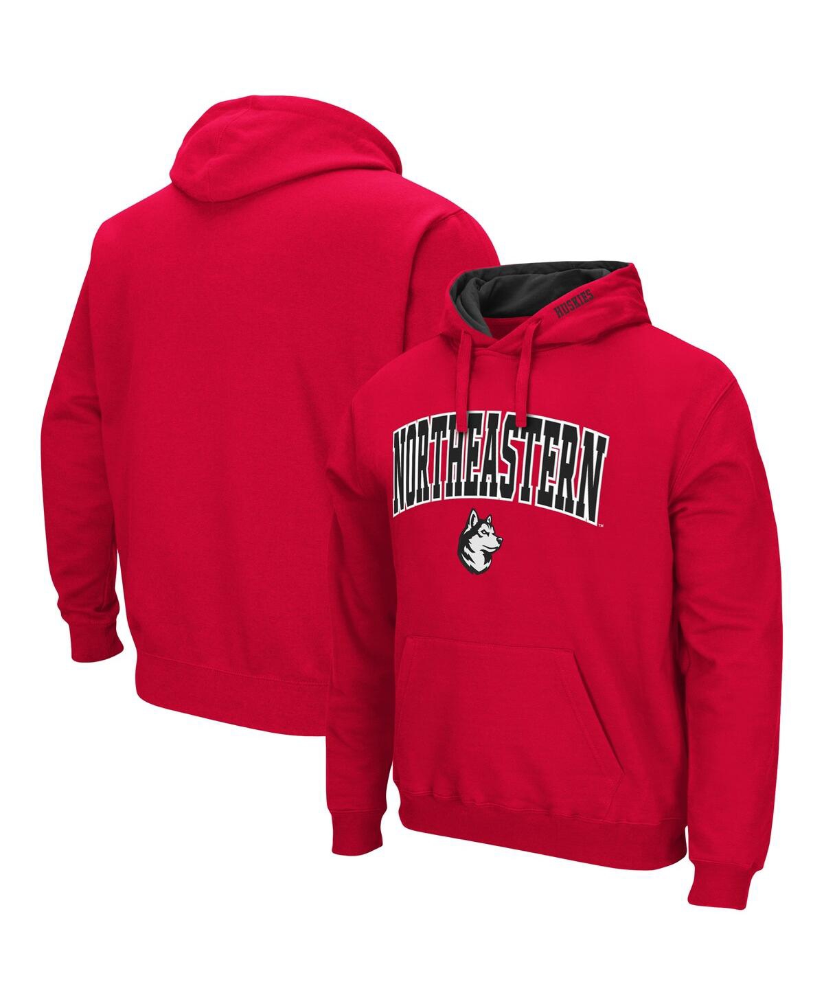 Colosseum Red Northeastern Huskies Arch And Logo Pullover Hoodie In Red
