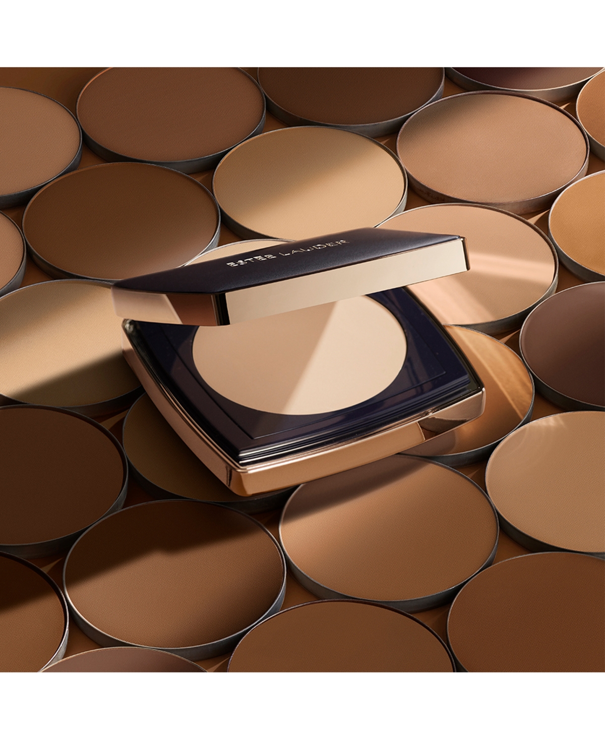 Shop Estée Lauder Double Wear Stay-in-place Matte Powder Foundation Makeup In W Honey Bronze