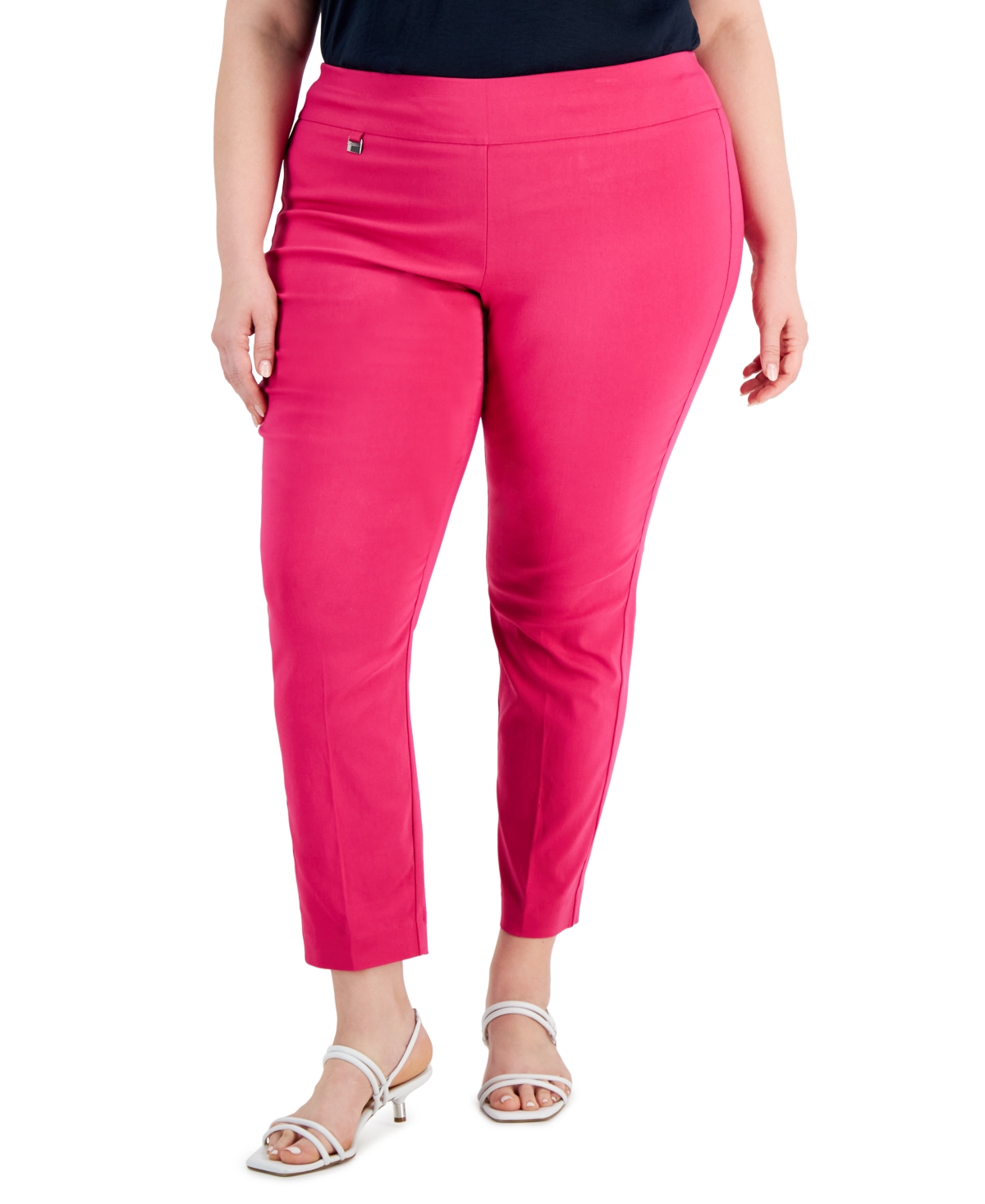 Alfani Plus Size Tummy Control Pull On Skinny Pants Created for Macy s Smart Closet