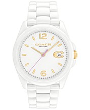 White COACH Watches - Macy's