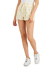 Crave Frame Juniors' Crochet Embroidered Shorts