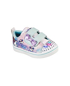 Toddler Girls Twinkle Toes - Sparkle Rayz Unicorn Moondust Hook and Loop Light-Up Casual Sneakers from Finish Line
