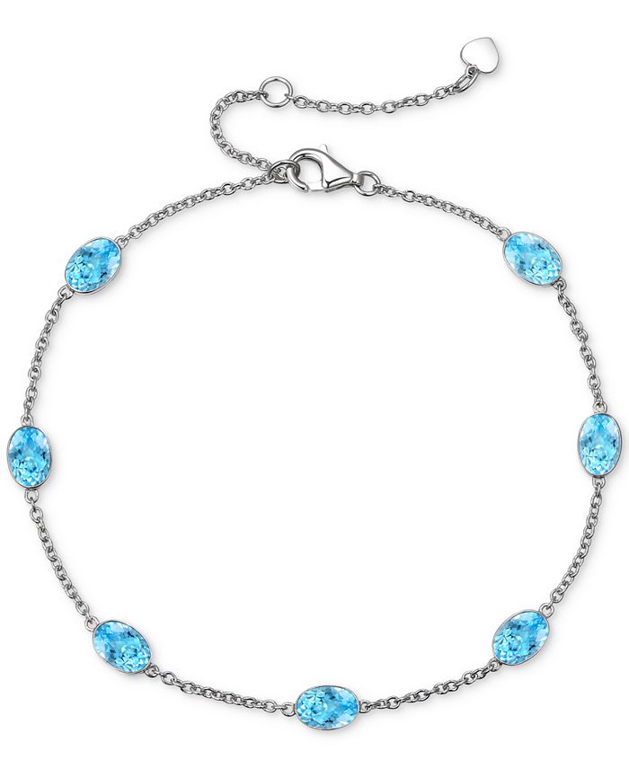 Macy's blue topaz bracelet top