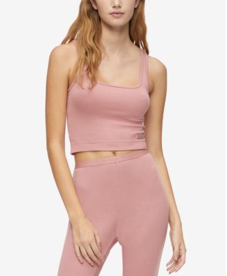 Calvin Klein Pure Ribbed Cropped Tank Top Macy's