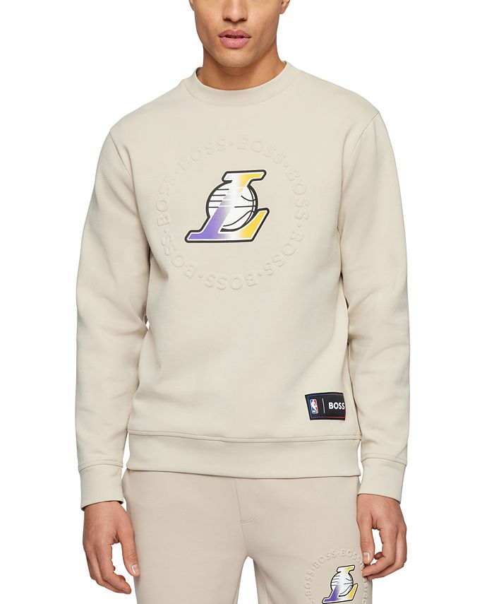 Hugo Boss x NBA Men's Angeles Lakers Cotton-Blend Sweatshirt -