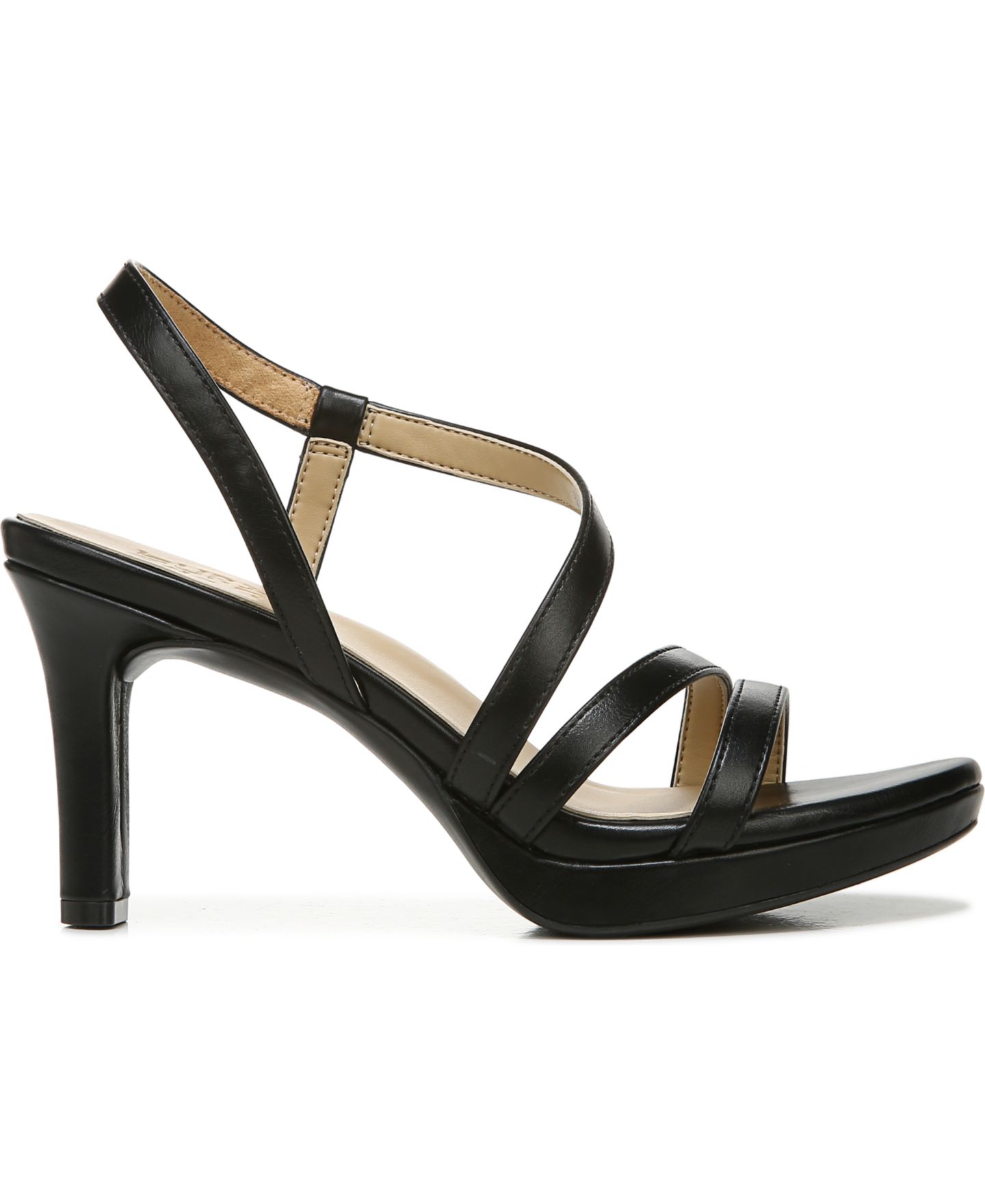 Женские сандалии Naturalizer Brenta Strappy Dress Sandals, цвет: Чёрная искусственная кожа — фото 2