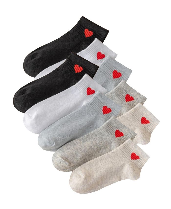 Stems Women's Hearts Ankle Sock Low Cut Socks, Pack of 10 Macy's